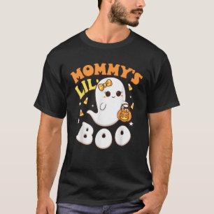 Mummy s Lil Boo Baby Girls Toddler Halloween Cute  T-Shirt