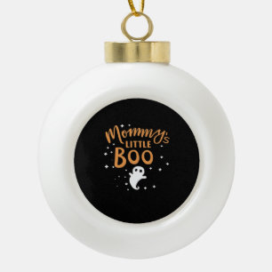 Mummy’s Little Boo - Happy Halloween Ceramic Ball Christmas Ornament