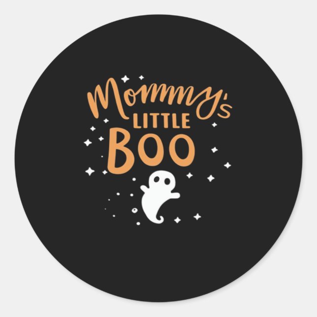 Mummy’s Little Boo - Happy Halloween Classic Round Sticker (Front)