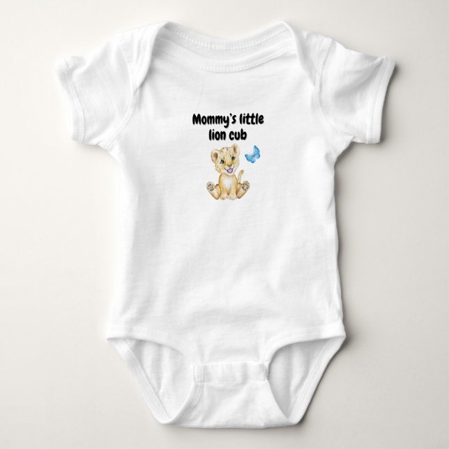 Mummy’s little lion cub baby bodysuit (Front)