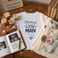 Mummy’s Little Man Sweet Blue Baby Boy Typography