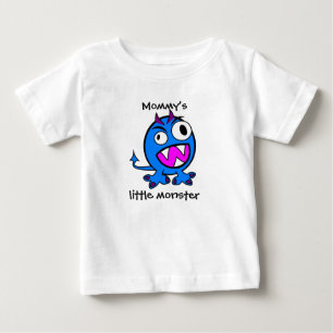 Mummy’s Little Monster- Blue Version Baby T-Shirt