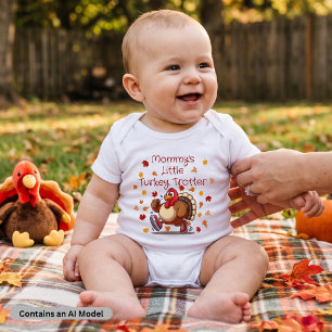 Mummy’s Little Turkey Trotter  Cute Thanksgiving Baby Bodysuit