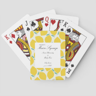 Mummy’s Main Squeeze Lemon Citrus Baby Shower Playing Cards