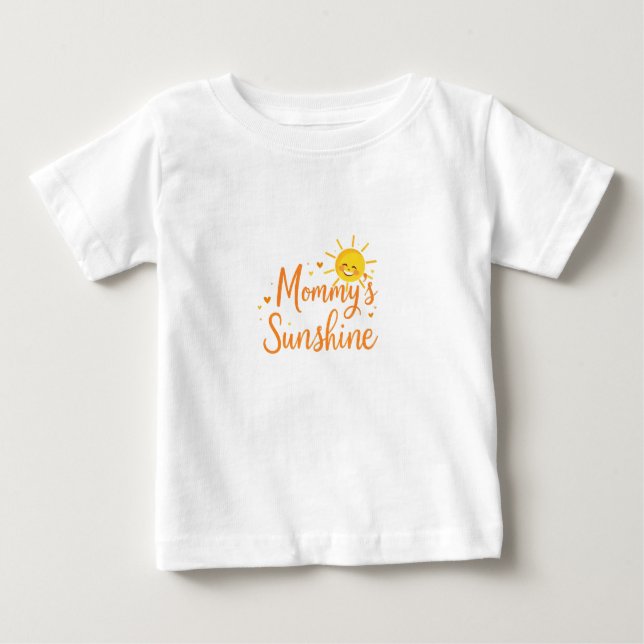 Mummy’s Sunshine Baby Text Design Baby T-Shirt (Front)