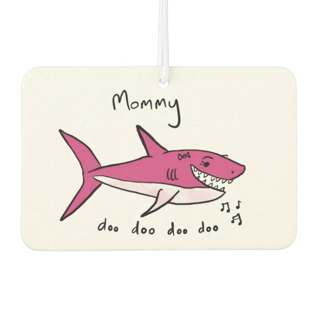Mummy Shark Car Air Freshener (Front)