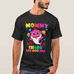 Mummy Shark Doo Doo Funny Baby Mummy Daddy Kids T-Shirt