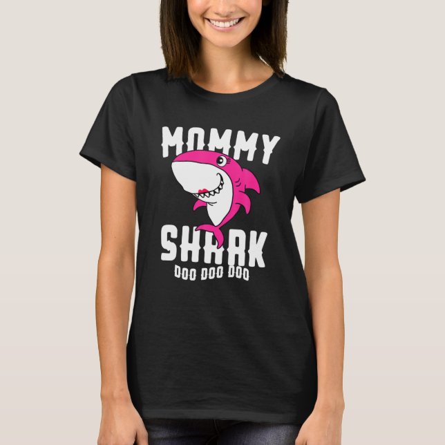 Mummy Shark  Funny Mother Day Family Matching T-Shirt (Front)