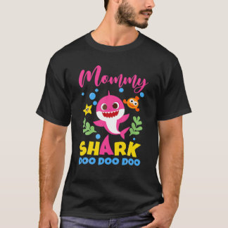 Mummy Shark Gift Cute Baby Shark Family Matching T-Shirt