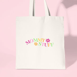 Mummy Stuff Floral Colourful Gift for New Moms Tote Bag