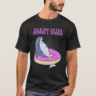 Mummy Swimming Shark Doughnut Cute Merch T-Shirt