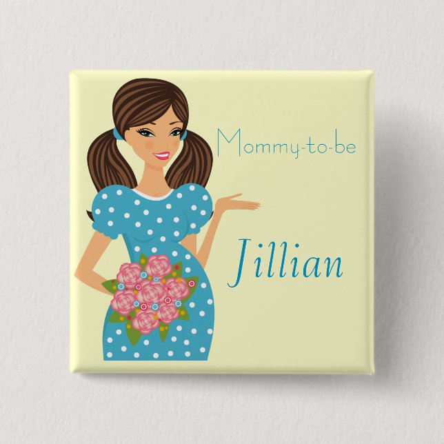 Mummy-to-be baby shower button (Front)