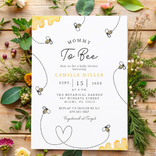 Mummy-To-Be Baby Shower Hand-drawn Invitation