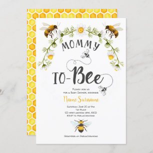Mummy to-be, Bee Baby Shower Invitation