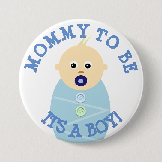 Mummy to be blue Baby Boy Baby Shower Button