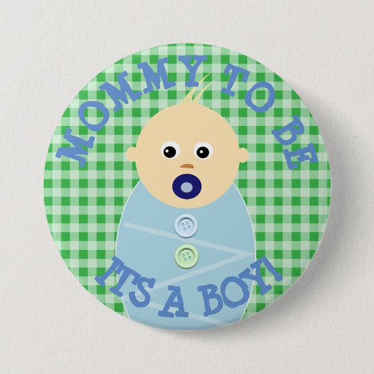Mummy to be blue Baby Boy Baby Shower Button