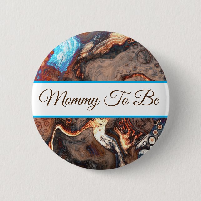 Mummy To Be | Boy's  Baby Shower Button (Front)