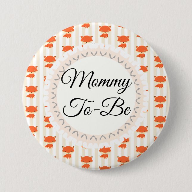 Mummy To Be Button Woodlands Theme (Front)