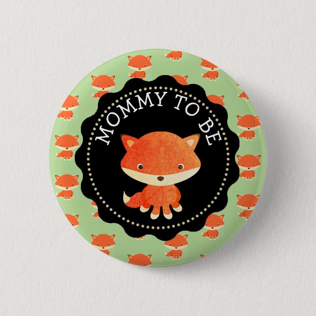 Mummy To Be Button Woodlands Theme (Front)