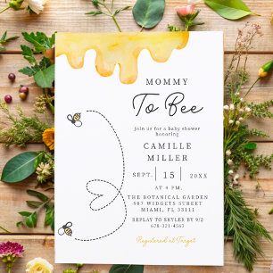 Mummy-To-Be Cute Baby Shower Hand-written Invitation