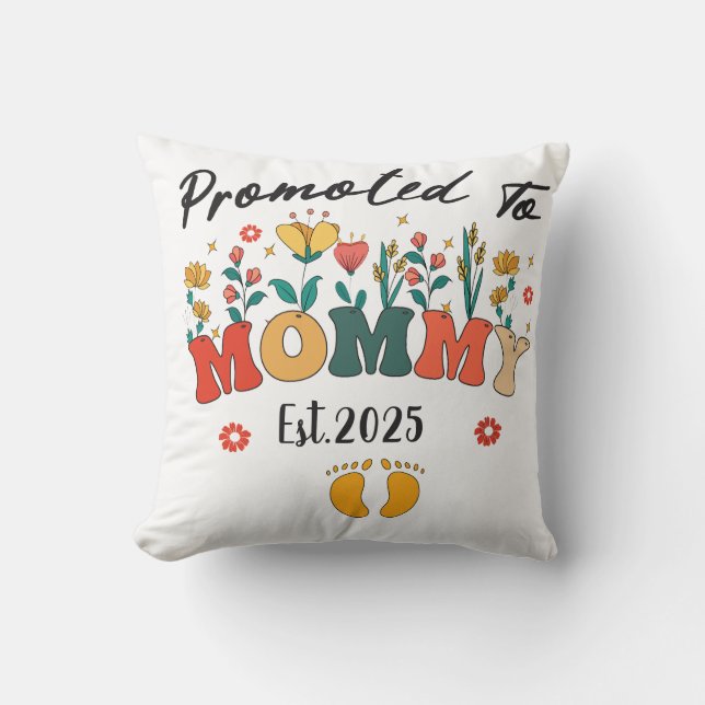 Mummy-to-Be est. 2025: New Mother’s Keepsake Cushion (Front)