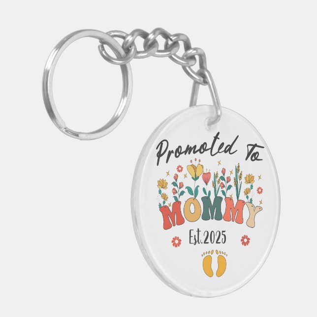 Mummy-to-Be est. 2025: New Mother’s Keepsake Key Ring (Front Left)