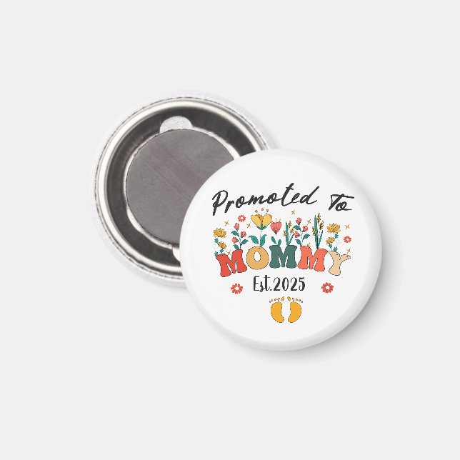 Mummy-to-Be est. 2025: New Mother’s Keepsake Magnet (Front/Back)