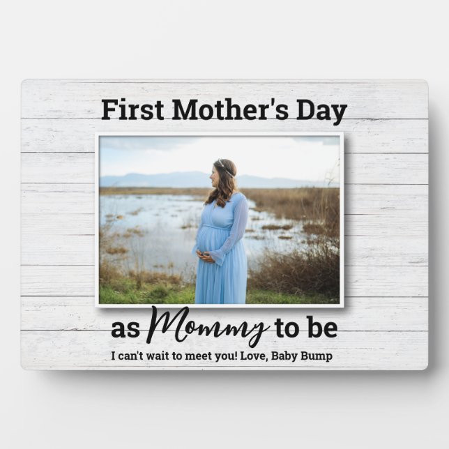 Mummy to Be First Pregnant Wife Soon to Be Mother Plaque (Front)