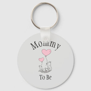 Mummy To Be Fox Baby Shower Keychain