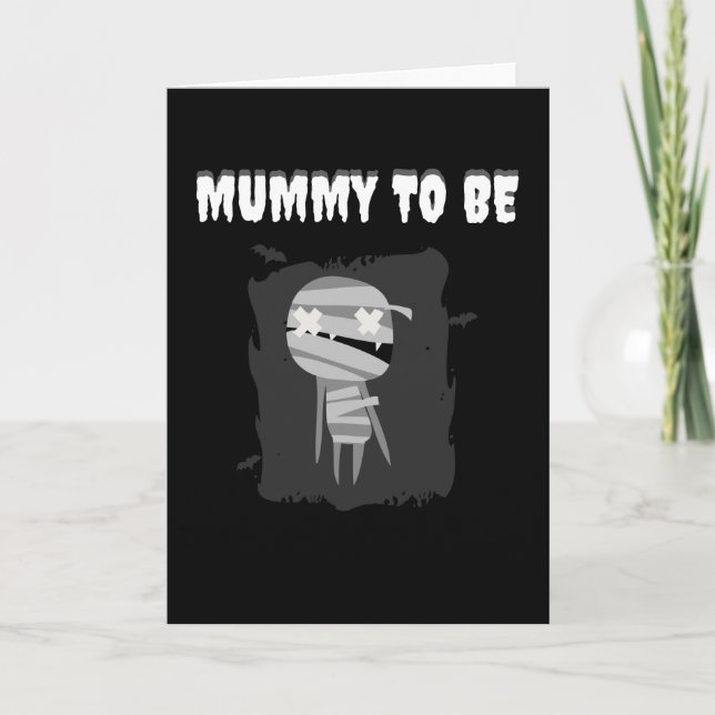 Mummy To Be Funny Halloween Pregnancy Pregnant Mum Card (Front)