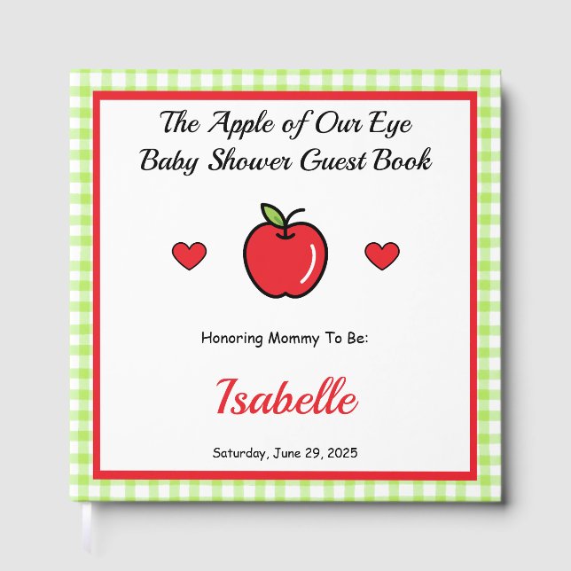 Mummy To Be Guest Book – The Apple of Our Eye Baby (Front)