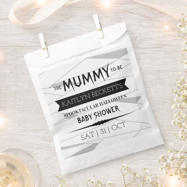 Mummy To Be | Halloween Baby Shower Favour Bag (Clipped)