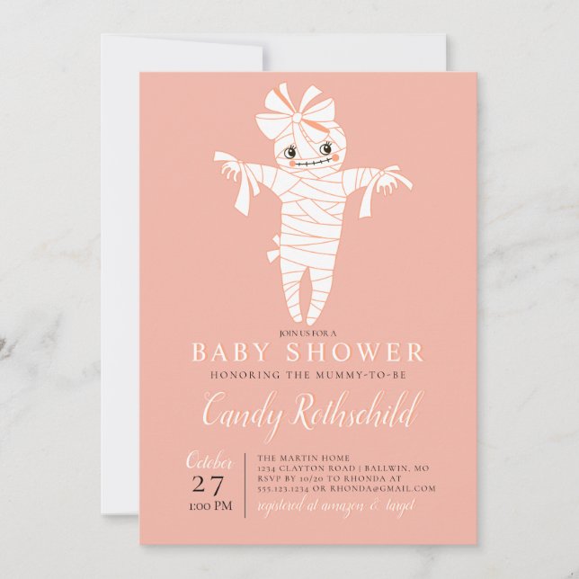 Mummy To Be Halloween Baby Shower Invitation (Front)