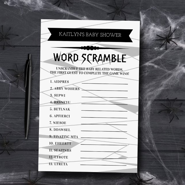 Mummy To Be | Halloween Baby Shower Word Game (Creator Uploaded)