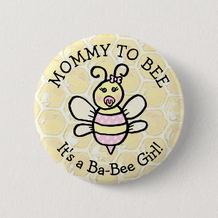 Mummy to Be Honey Bee Themed Baby Shower 6 Cm Round Badge
