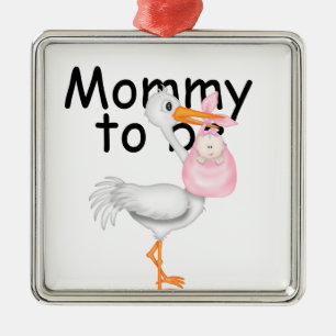 mummy to be. Maternity Stork Metal Tree Decoration