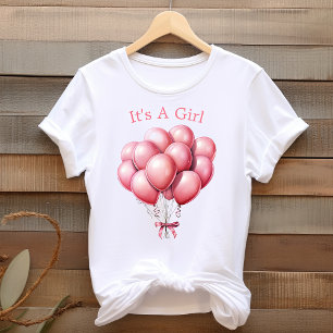 Mummy To Be Pink Balloons It's A Girl T-Shirt