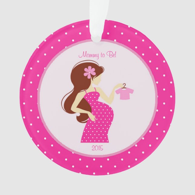 Mummy to Be Pregnancy Personalised Ornament (Front)