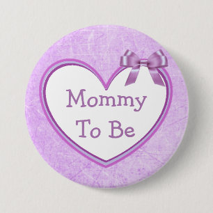 Mummy to be Purple Baby Shower Button