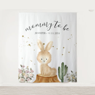 Mummy to be rabbit bunny backdrop tapestry