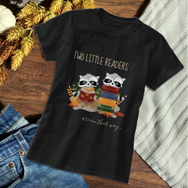 Mummy-to-Be Twin Raccoons Readers T-Shirt (Creator Uploaded)