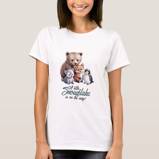 Mummy-to-Be Winter Wildlife T-Shirt (Front)