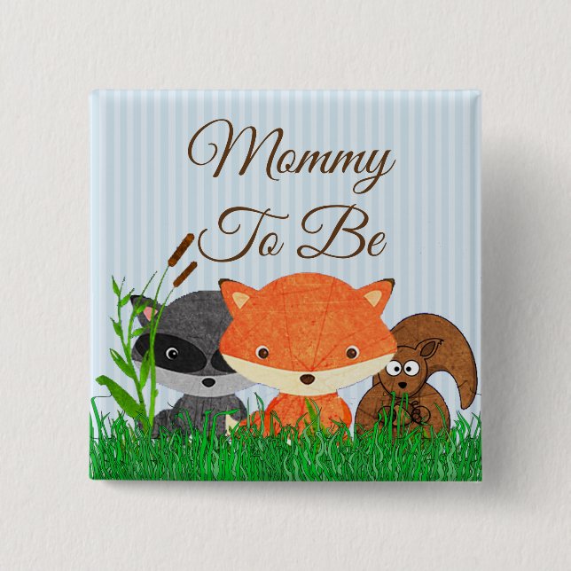 Mummy to be Woodland Creature Forest Animals Pin (Front)