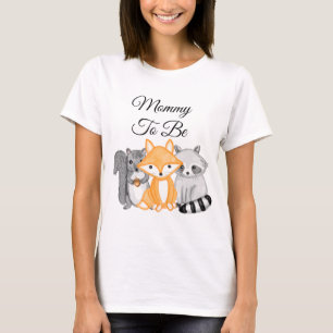 Mummy to be Woodland Creatures   T-Shirt