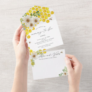 Mummy to Bee All In One Baby Shower Invitation