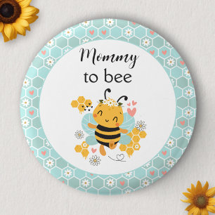 Mummy To Bee Baby Girl Baby Shower Button