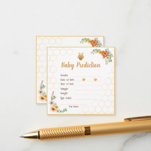 Mummy To Bee Baby Shower Baby Prediction Enclosure Card