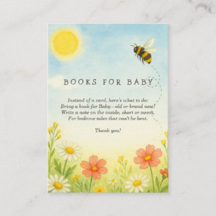 Mummy To Bee Baby Shower Book Request Enclosure Card
