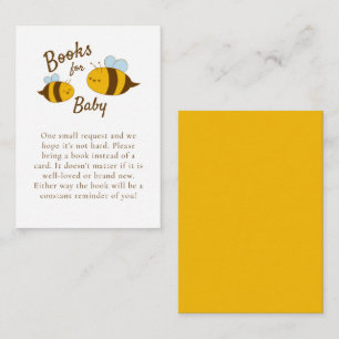 Mummy to Bee Baby Shower Books Request Card