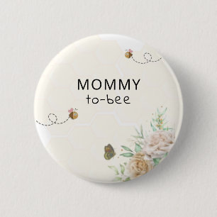 Mummy to Bee Baby Shower Button